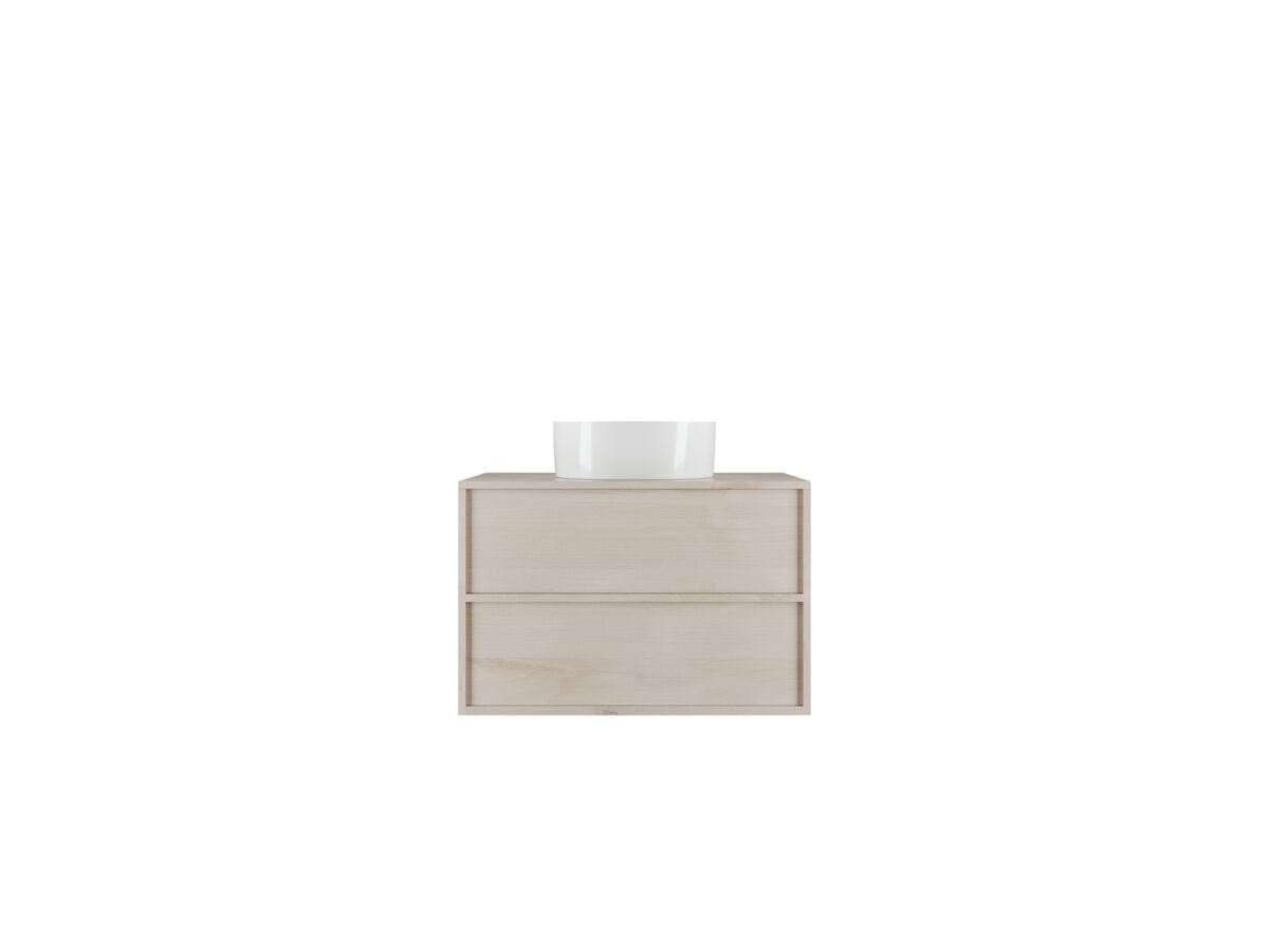 reece Kado Aspect 750mm Wall Hung Vanity Unit Timber Top