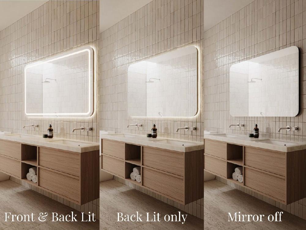 Reece Kado Aspect Rectangle Veil LED Mirror 800mm X 1200mm