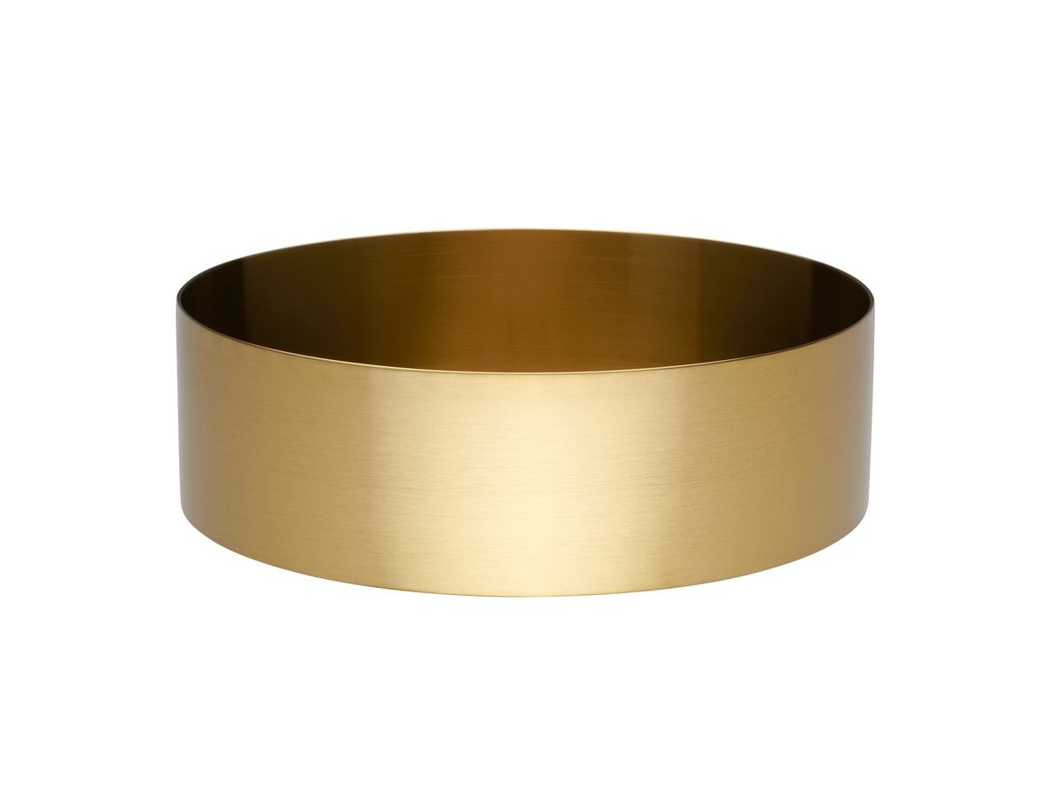 Reece Kado Aspect Stainless Steel Basin Round 400mm With Plug & Waste Brushed Gold