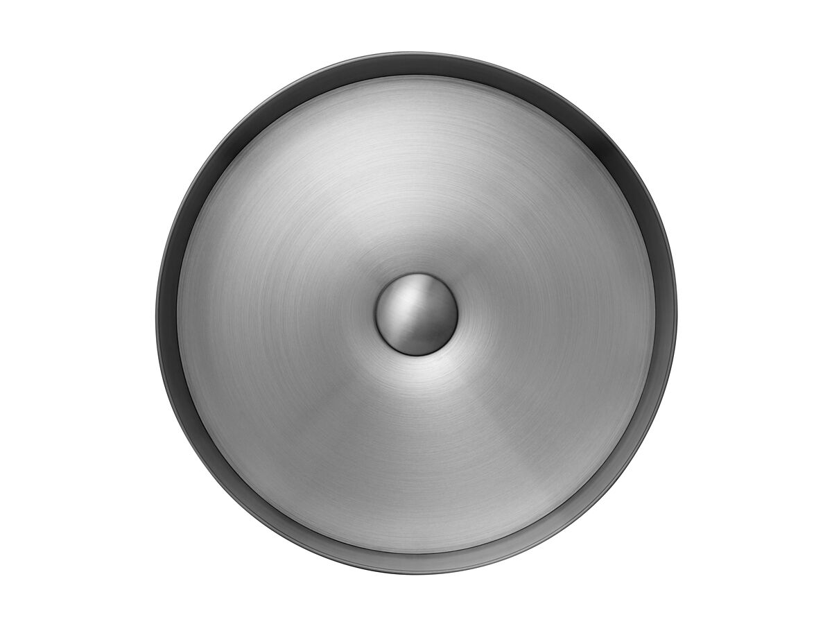 Reece Kado Aspect Stainless Steel Basin Round 400mm With Plug & Waste Brushed Nickel