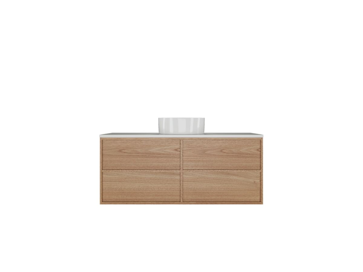reece Kado Aspect Wall Hung Vanity Unit 1200mm 4 Drawer Corian 20mm Top