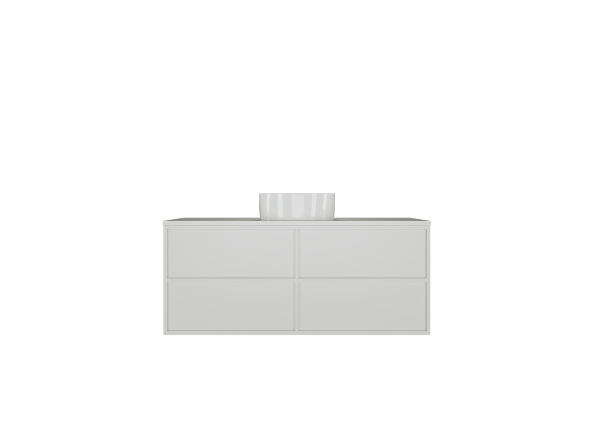 Reece Kado Aspect Wall Hung Vanity Unit 1200mm 4 Drawer Corian 20mm Top