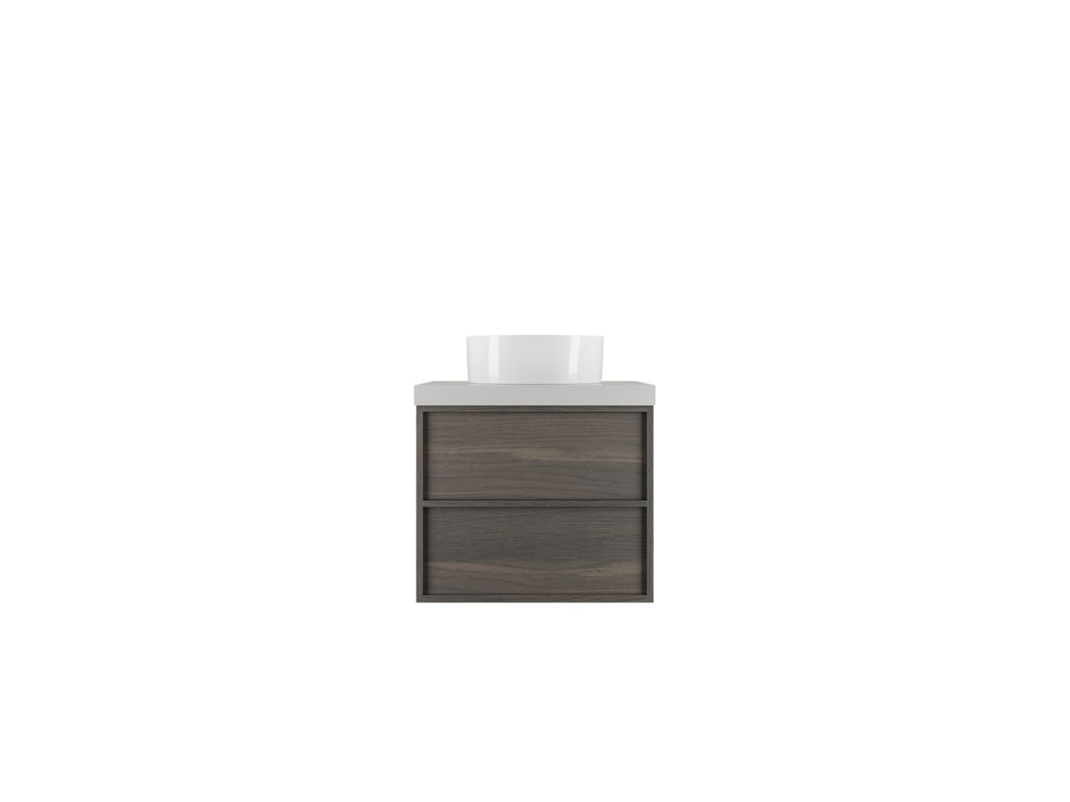 Reece Kado Aspect Wall Hung Vanity Unit 600mm 2 Drawer Corian 50mm Top