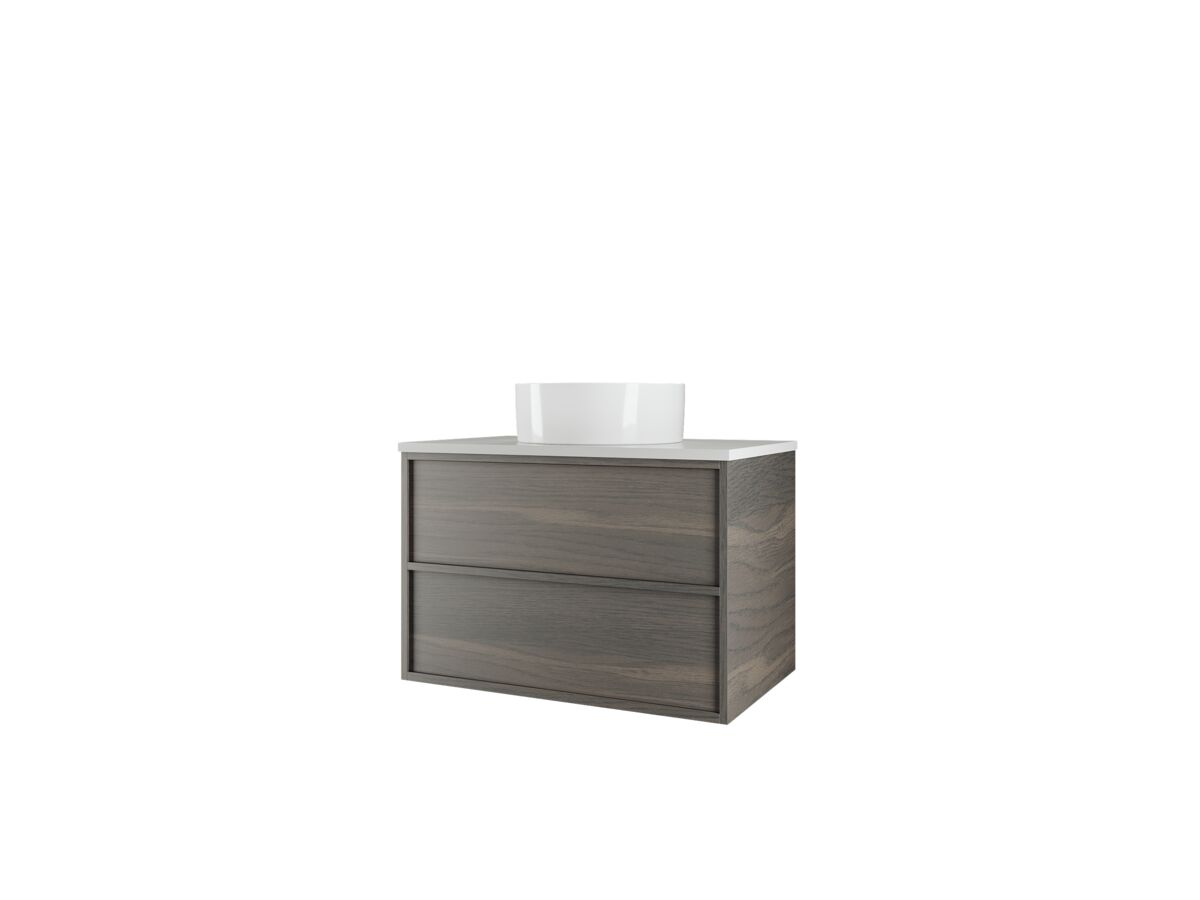 Reece Kado Aspect Wall Hung Vanity Unit 750mm 2 Drawer Corian 20mm Top