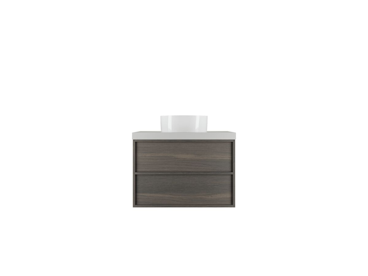 Reece Kado Aspect Wall Hung Vanity Unit 750mm 2 Drawer Corian 50mm Top