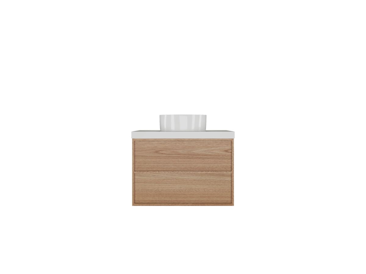 reece Kado Aspect Wall Hung Vanity Unit 750mm 2 Drawer Corian 50mm Top