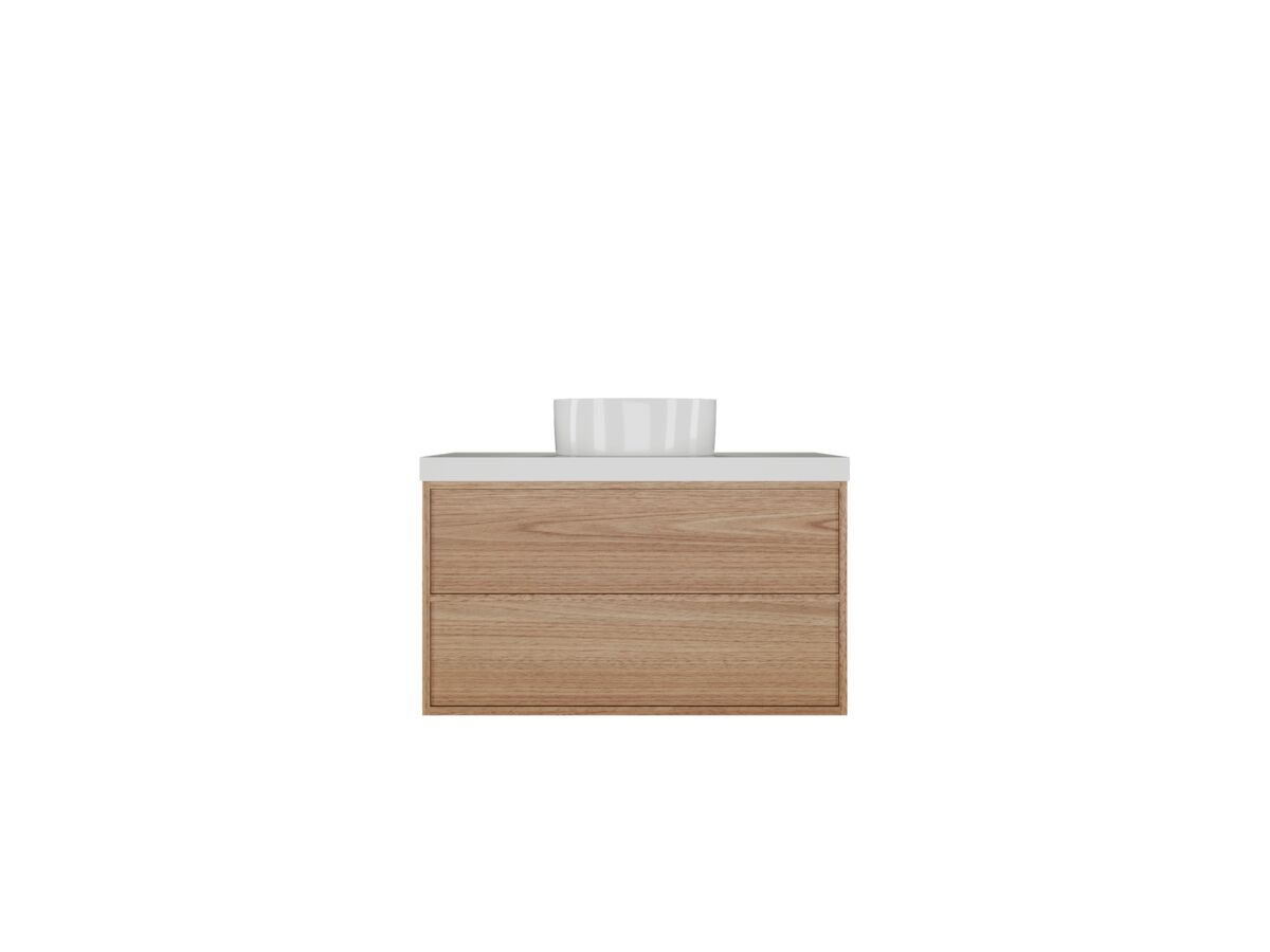 Reece Kado Aspect Wall Hung Vanity Unit 900mm 2 Drawer Corian 50mm Top