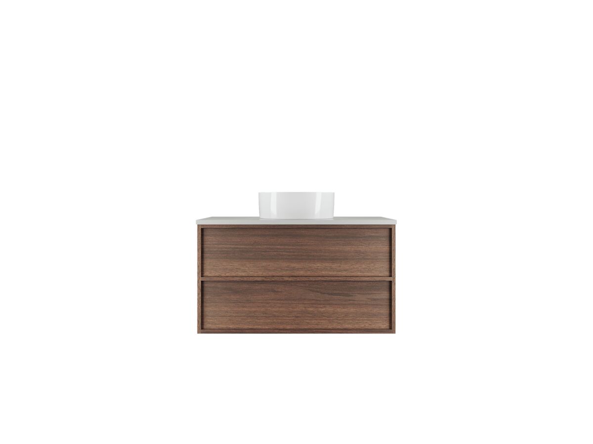 reece Kado Aspect Wall Hung Vanity Unit 900mm 2 Drawer Corian 20mm Top