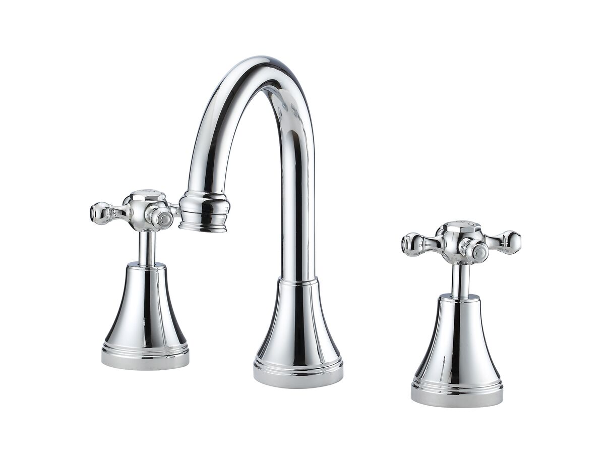 reece Kado Era Basin Set Swivel Cross Handles Chrome (5 Star)