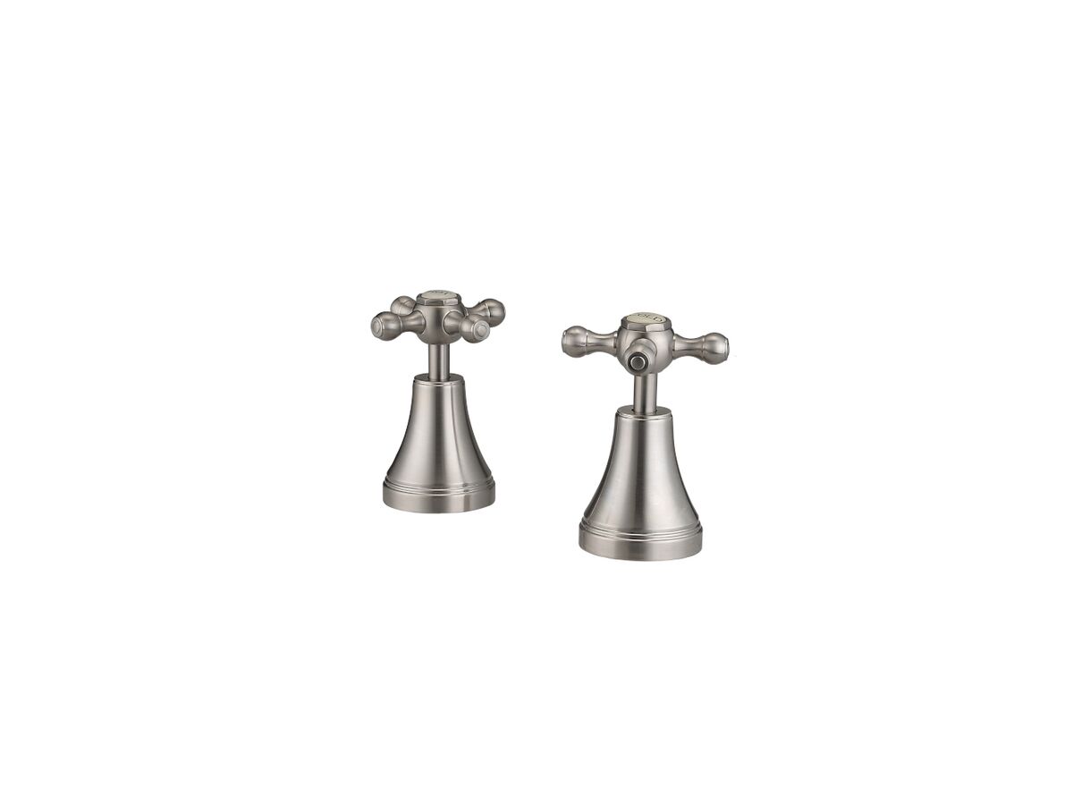 reece Kado Era Basin Top Assemblies Cross Handles Brushed Nickel