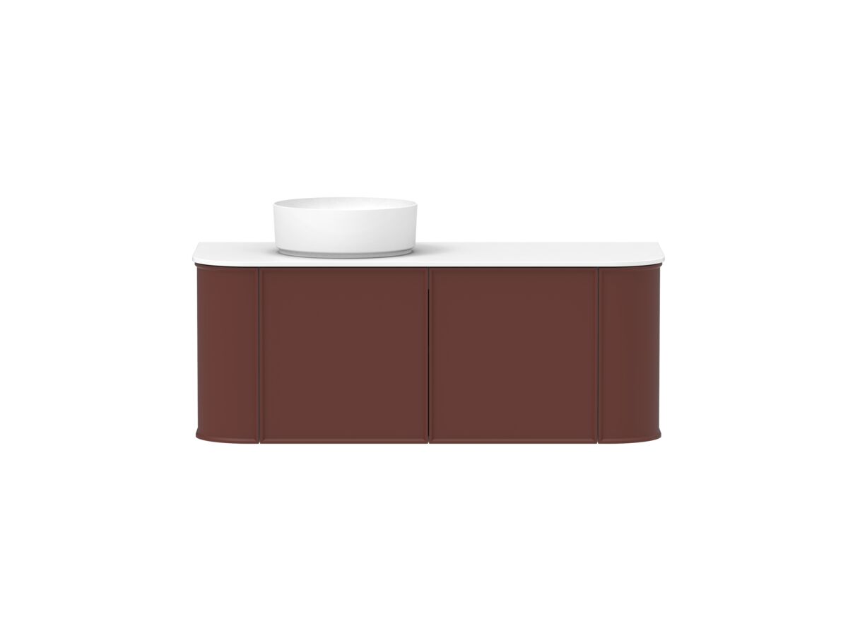 reece Kado Era Double Curve All Door 1200mm Wall Hung Vanity with Left Hand Basin 12mm Durasein Top