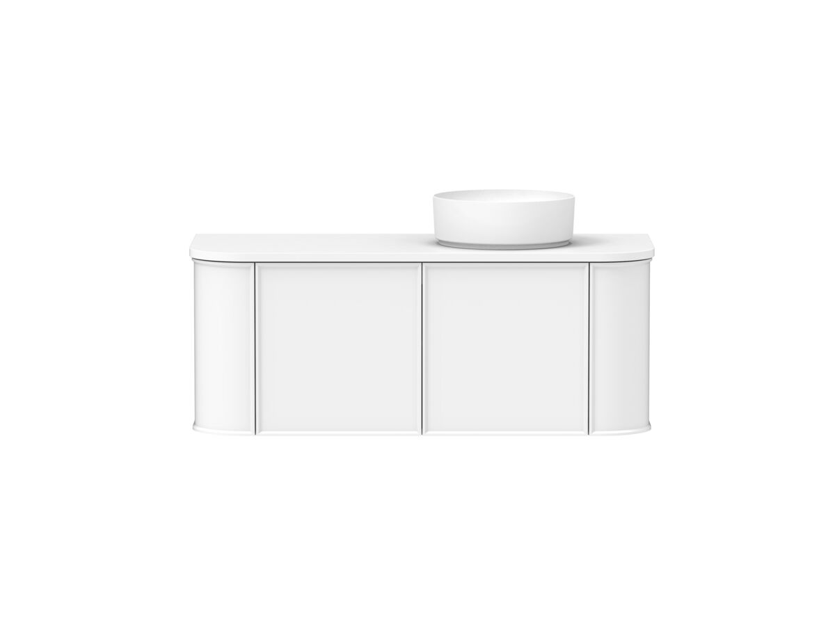 reece Kado Era Double Curve All Door 1200mm Wall Hung Vanity with Right Hand Basin 20mm Caesarstone Mineral Top