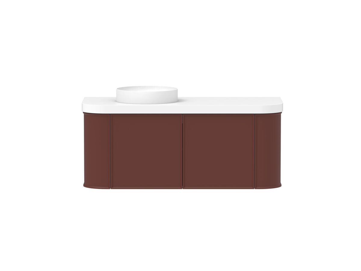 reece Kado Era Double Curve All Door 1200mm Wall Hung Vanity Left Hand Basin 50mm Durasein Top