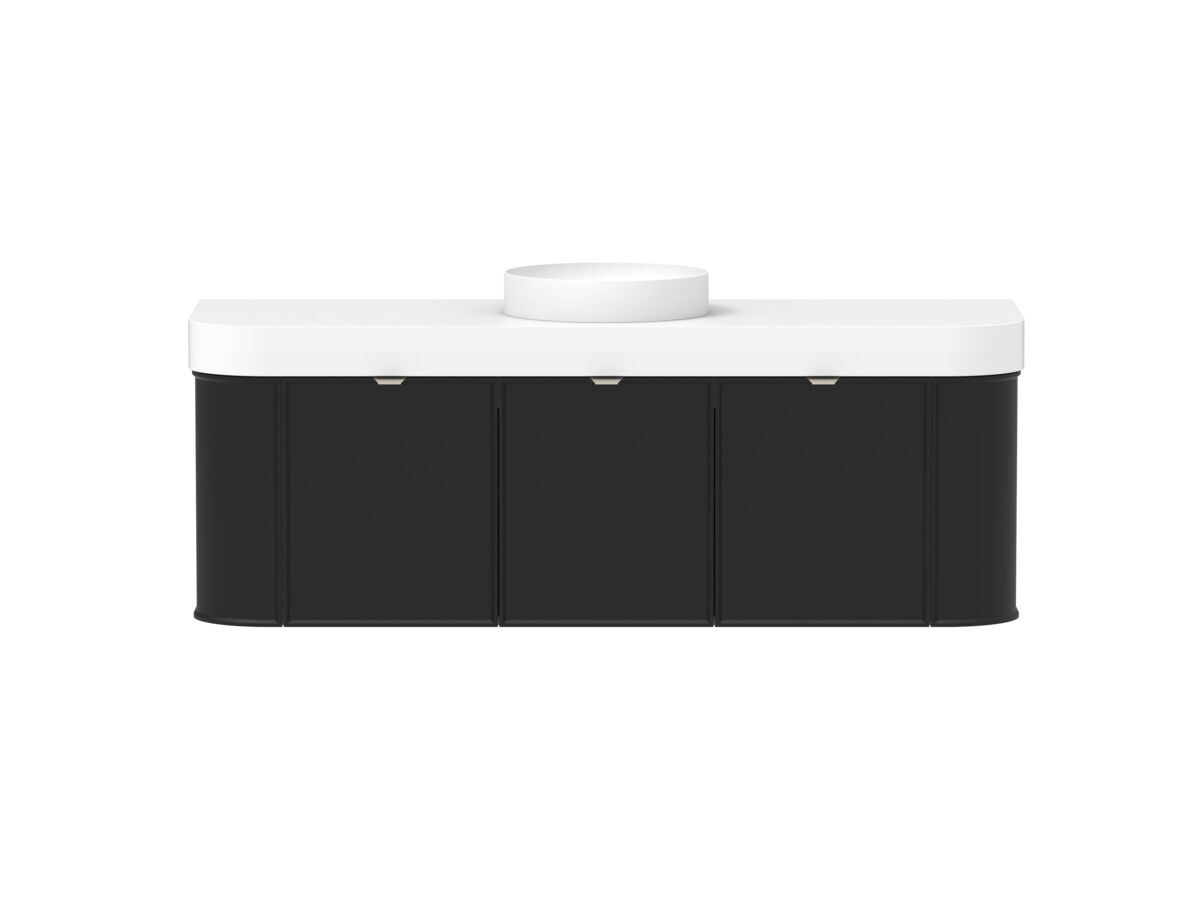 reece Kado Era Double Curve All Door 1500mm Wall Hung Vanity Centre Basin 90mm Durasein Top
