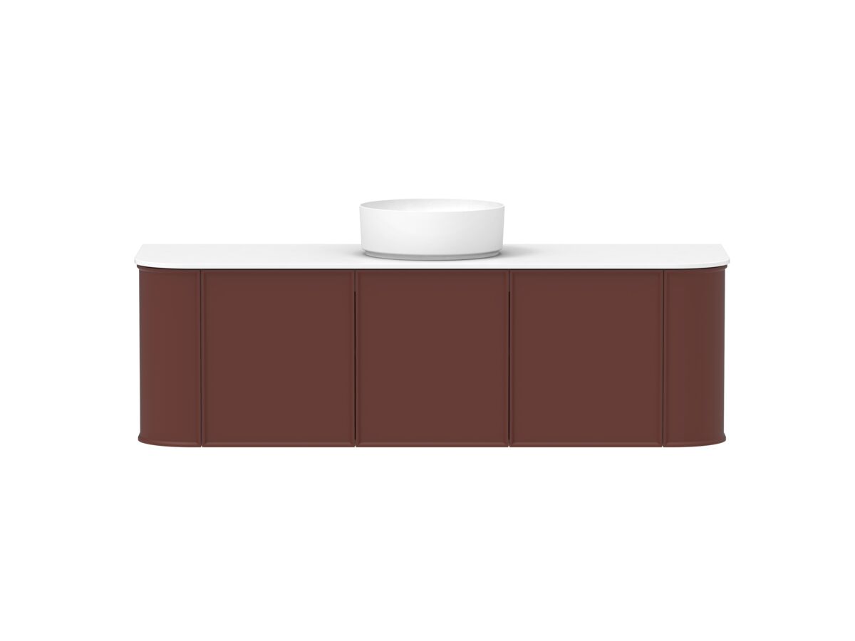 Reece Kado Era Double Curve All Door 1500mm Wall Hung Vanity With Centre Basin 12mm Durasein Top