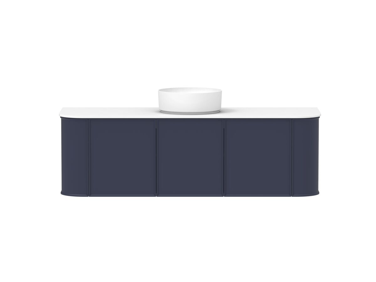 Reece Kado Era Double Curve All Door 1500mm Wall Hung Vanity With Centre Basin 12mm Durasein Top