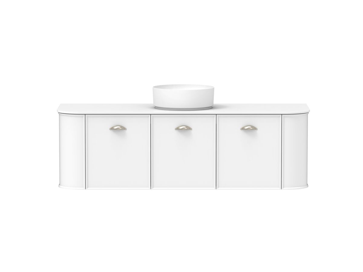 reece Kado Era Double Curve All Door 1500mm Wall Hung Vanity with Centre Basin 12mm Durasein Top