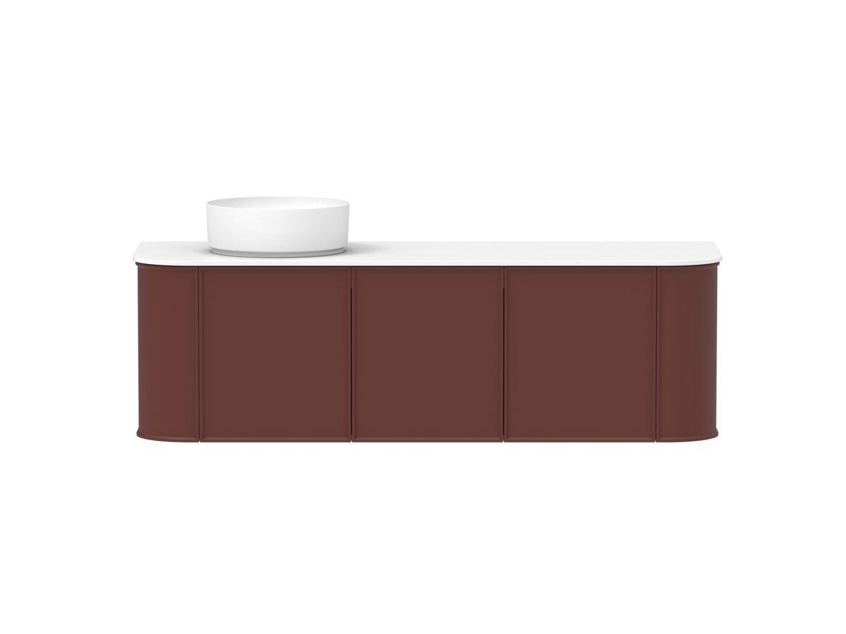 reece Kado Era Double Curve All Door 1500mm Wall Hung Vanity with Left Hand Basin 12mm Durasein Top