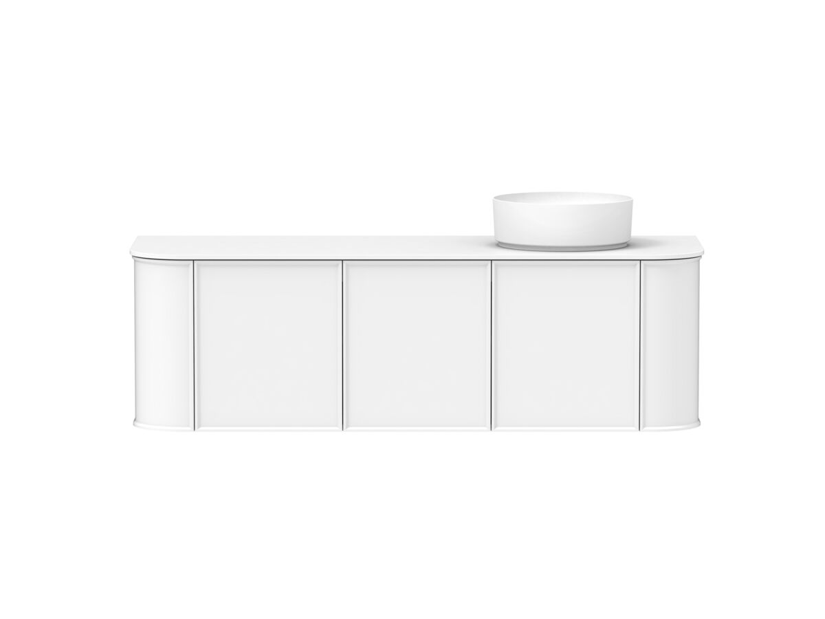 reece Kado Era Double Curve All Door 1500mm Wall Hung Vanity with Right Hand Basin 12mm Durasein Top