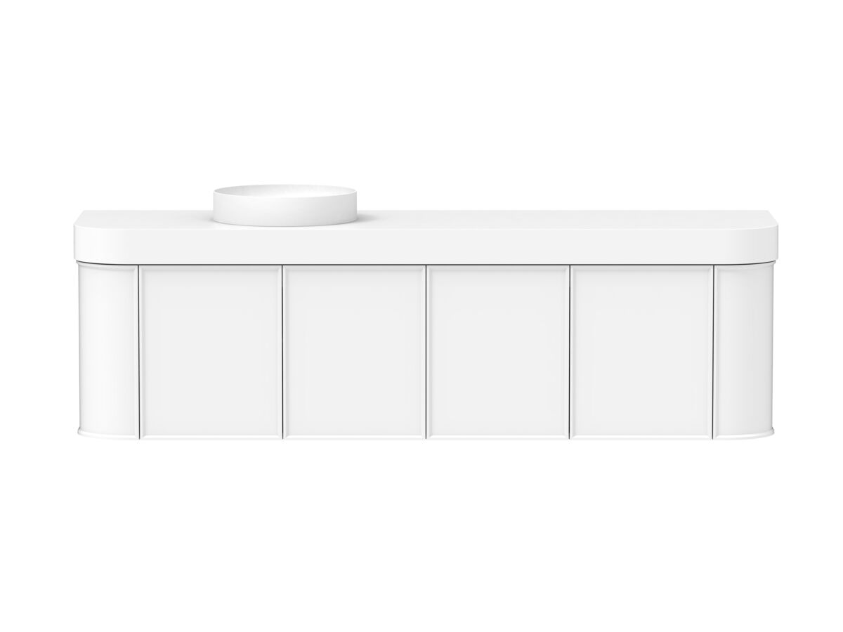 reece Kado Era Double Curve All Door 1800mm Wall Hung Vanity Left Hand Basin 90mm Durasein Top