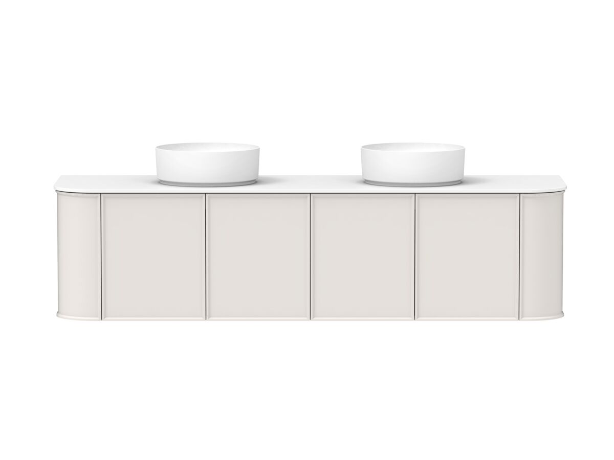 reece Kado Era Double Curve All Door 1800mm Wall Hung Vanity with Double Basin 12mm Durasein Top