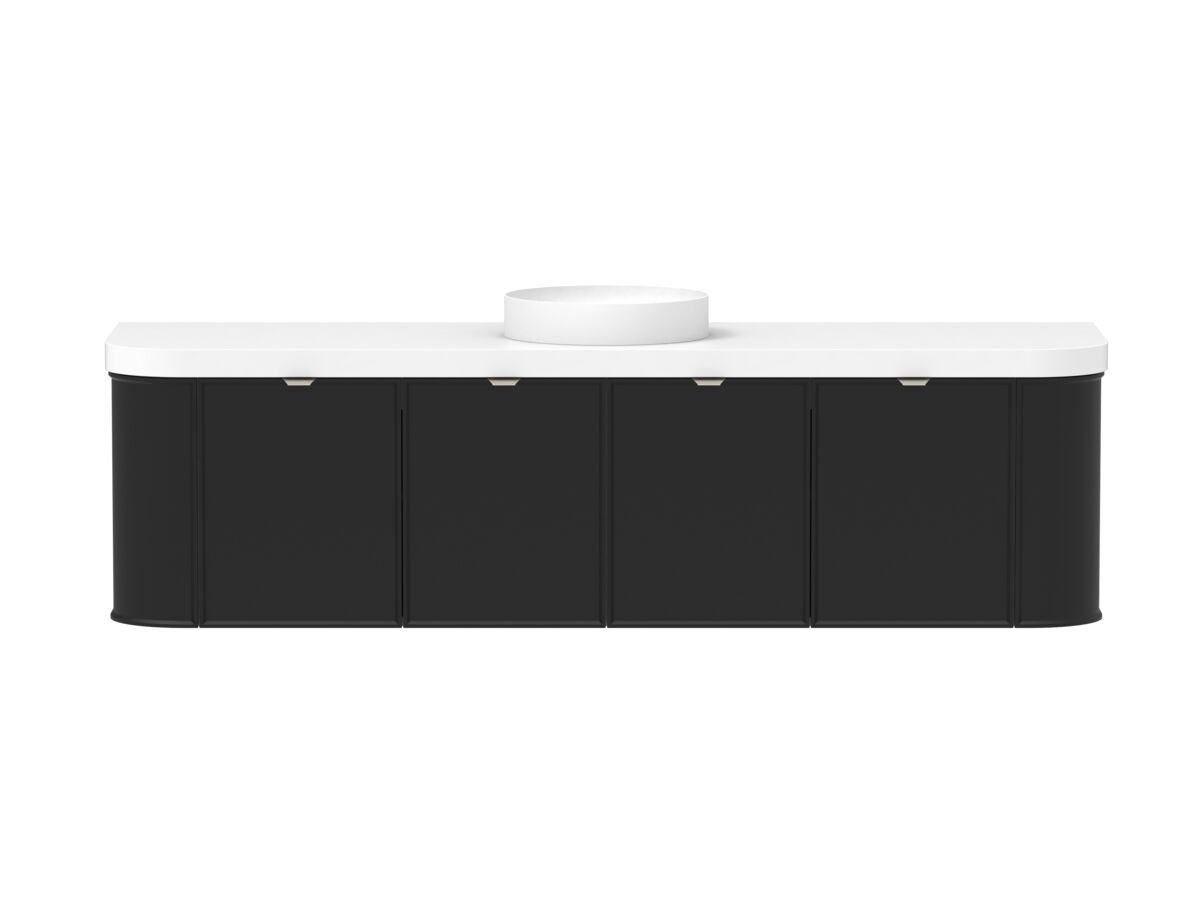 Reece Kado Era Double Curve All Door 1800mm Wall Hung Vanity Centre Basin 50mm Durasein Top