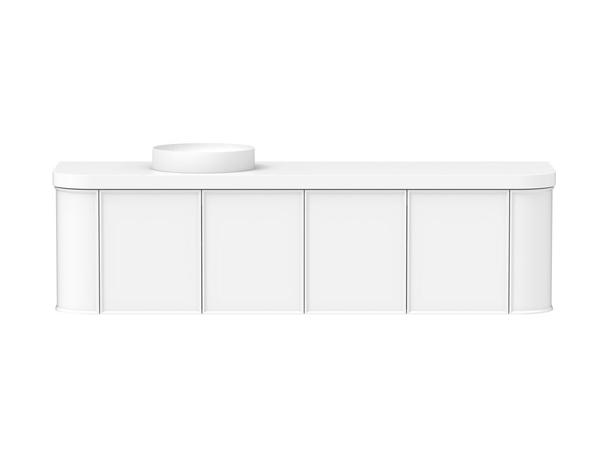reece Kado Era Double Curve All Door 1800mm Wall Hung Vanity Left Hand Basin 50mm Durasein Top