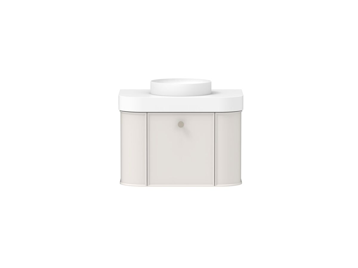 Reece Kado Era Double Curve All Door 750mm Wall Hung Vanity Centre Basin 90mm Durasein Top