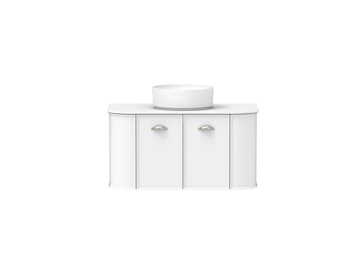 reece Kado Era Double Curve All Door 900mm Wall Hung Vanity with Centre Basin 12mm Durasein Top