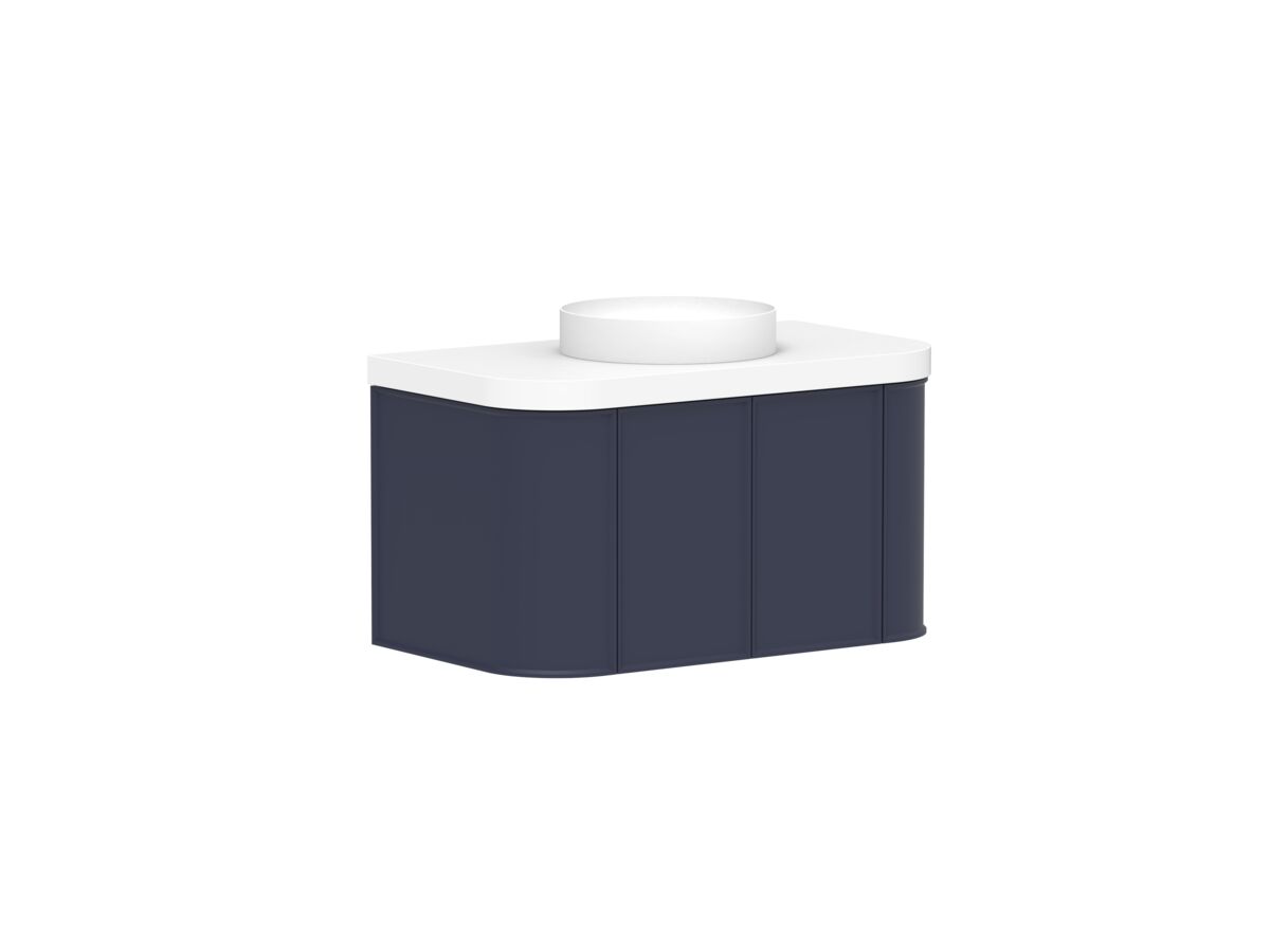 Reece Kado Era Double Curve All Door 900mm Wall Hung Vanity Centre Basin 50mm Durasein Top