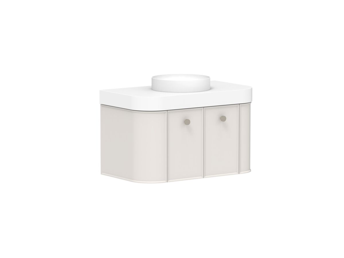 Reece Kado Era Double Curve All Door 900mm Wall Hung Vanity Centre Basin 90mm Durasein Top