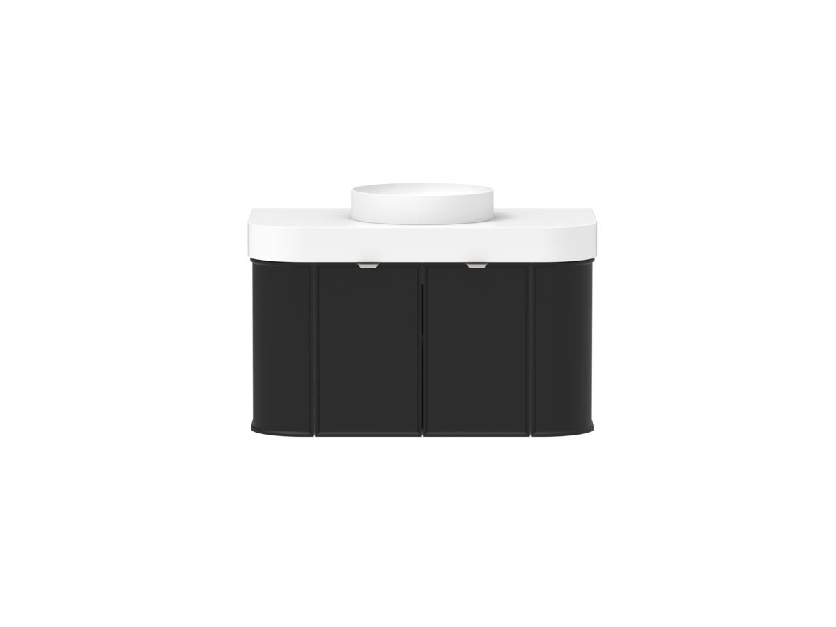 Reece Kado Era Double Curve All Door 900mm Wall Hung Vanity Centre Basin 90mm Durasein Top