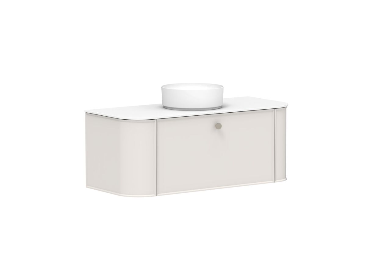 Reece Kado Era Double Curve All Drawer 1200mm Wall Hung Vanity With Centre Basin 12mm Durasein Top
