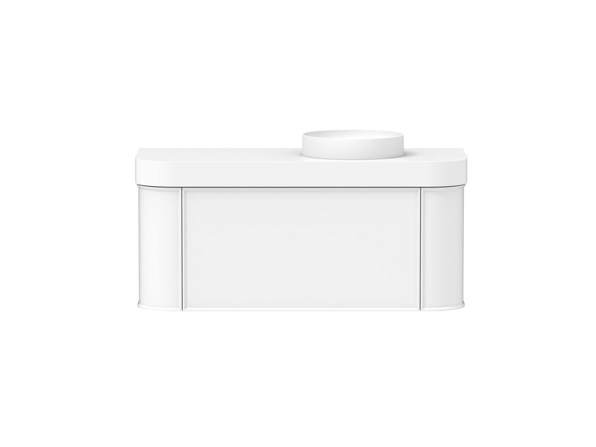 reece Kado Era Double Curve All Drawer 1200mm Wall Hung Vanity Right Hand Basin 90mm Durasein Top