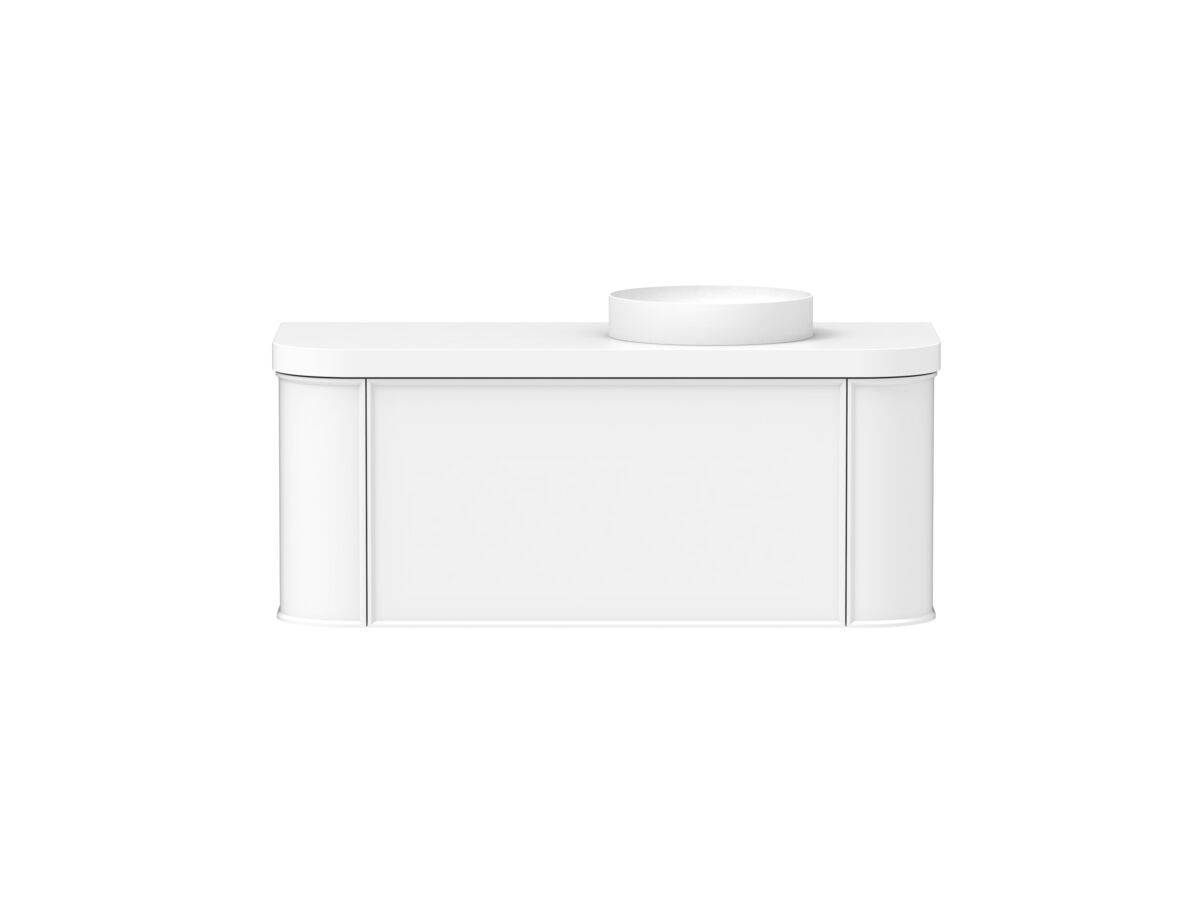 reece Kado Era Double Curve All Drawer 1200mm Wall Hung Vanity Right Hand Basin 50mm Durasein Top
