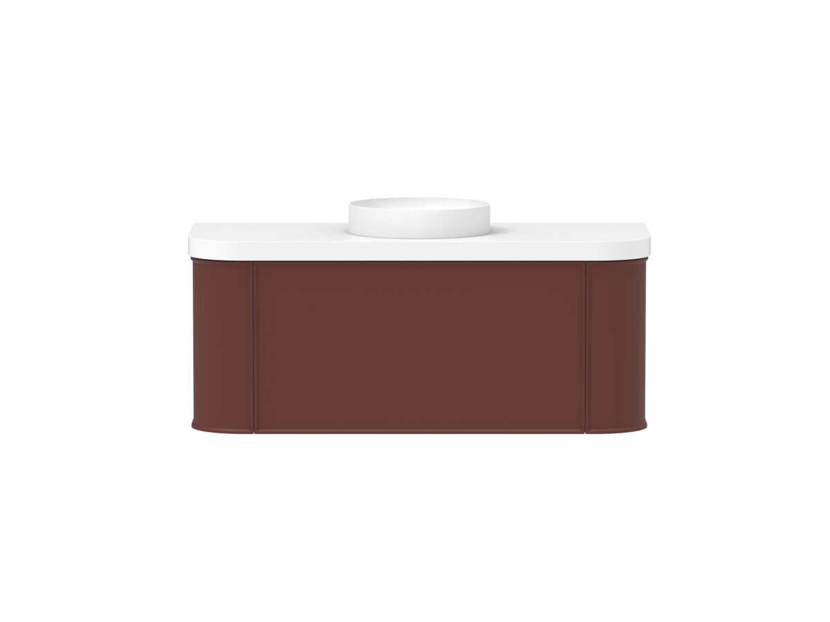 Reece Kado Era Double Curve All Drawer 1200mm Wall Hung Vanity Centre Basin 50mm Durasein Top