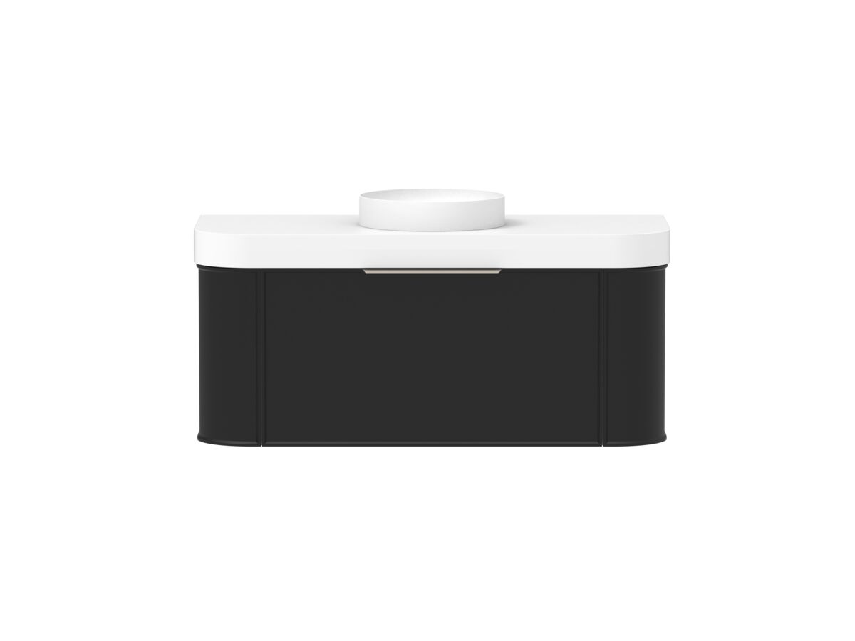 Reece Kado Era Double Curve All Drawer 1200mm Wall Hung Vanity Centre Basin 90mm Durasein Top