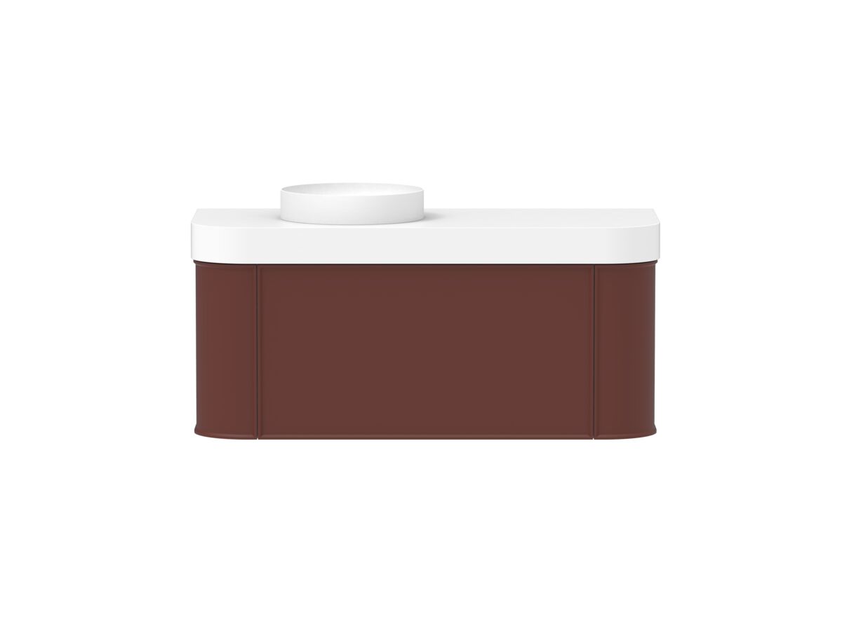 reece Kado Era Double Curve All Drawer 1200mm Wall Hung Vanity Left Hand Basin 90mm Durasein Top