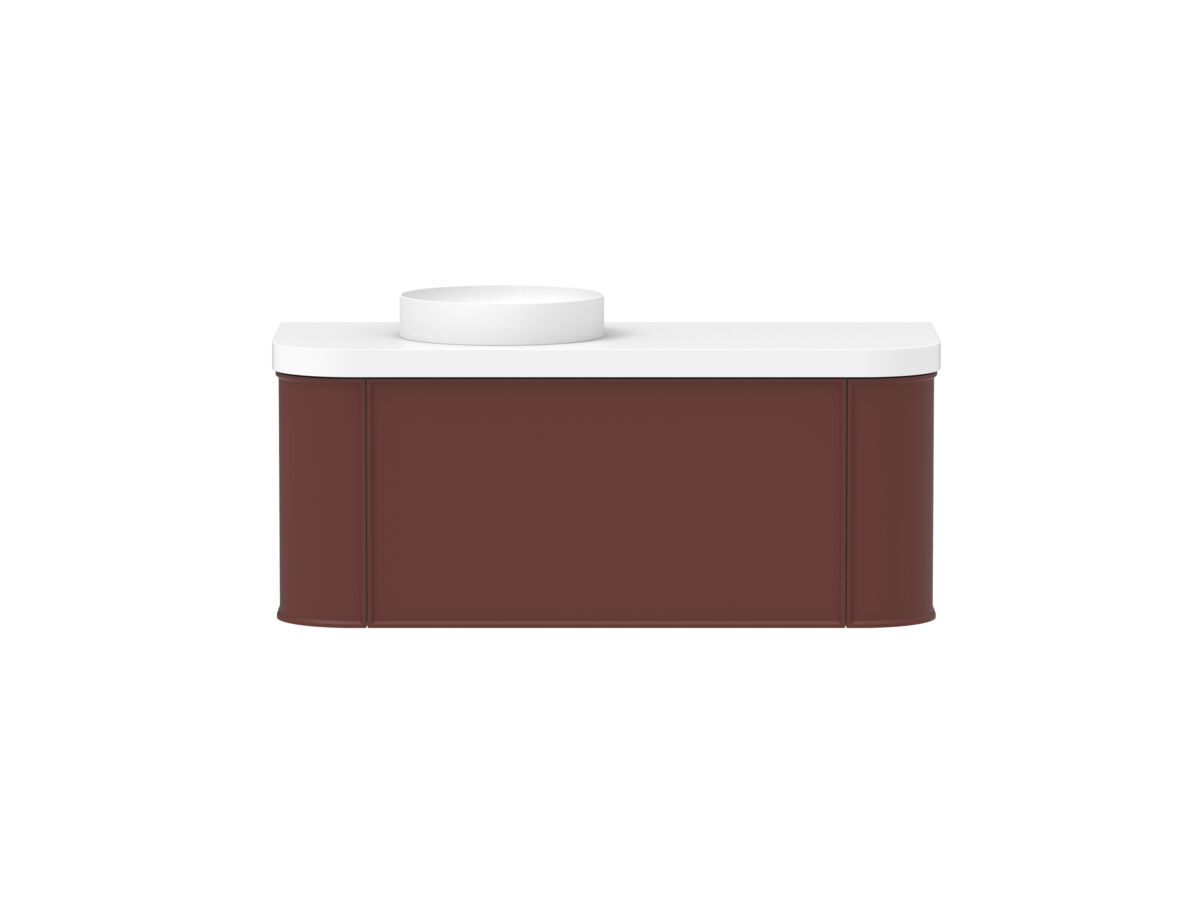 reece Kado Era Double Curve All Drawer 1200mm Wall Hung Vanity Left Hand Basin 50mm Durasein Top