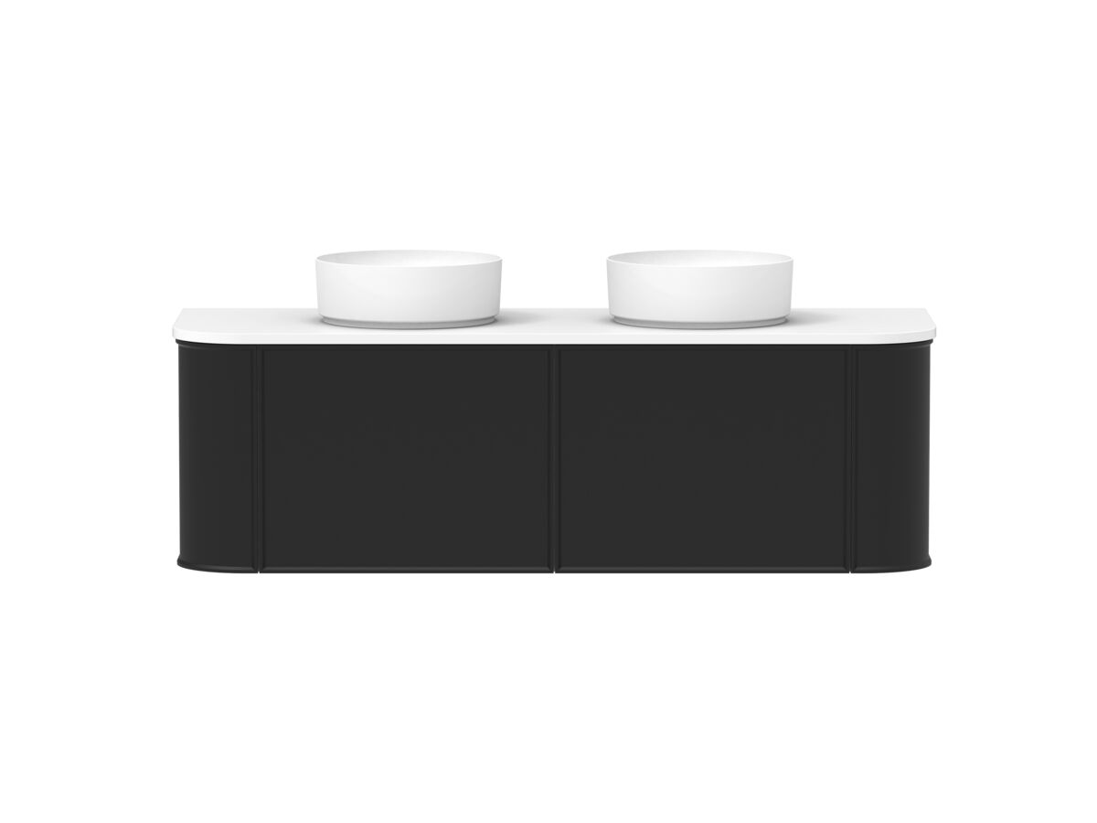 reece Kado Era Double Curve All Drawer 1500mm Wall Hung Vanity with Double Basin 20mm Cherry Pie Top