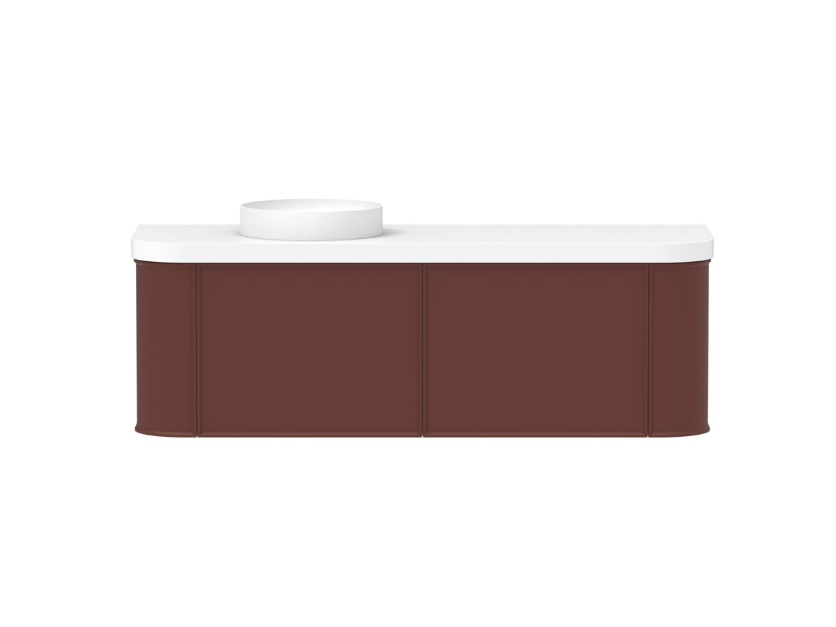 reece Kado Era Double Curve All Drawer 1500mm Wall Hung Vanity Left Hand Basin 50mm Durasein Top