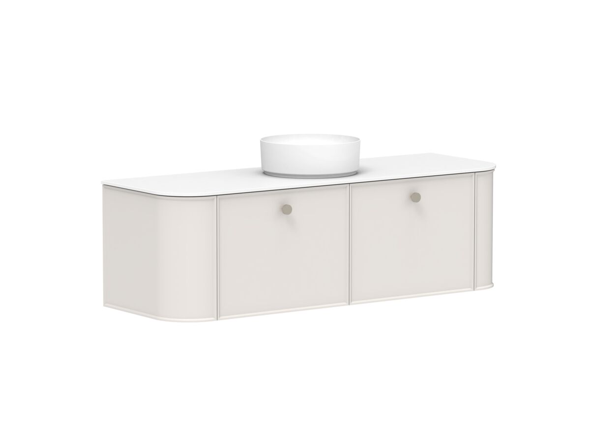 Reece Kado Era Double Curve All Drawer 1500mm Wall Hung Vanity With Centre Basin 12mm Durasein Top