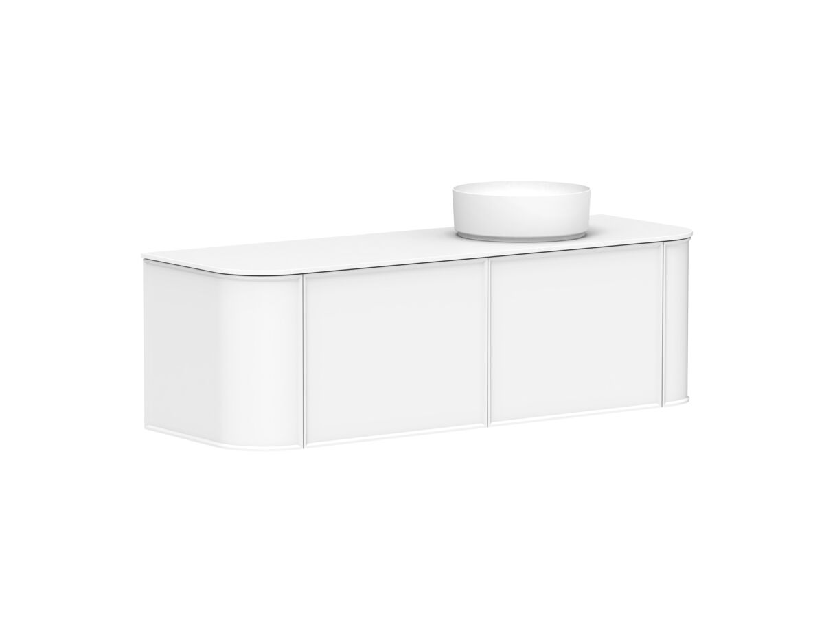 Reece Kado Era Double Curve All Drawer 1500mm Wall Hung Vanity With Right Hand Basin 12mm Durasein Top