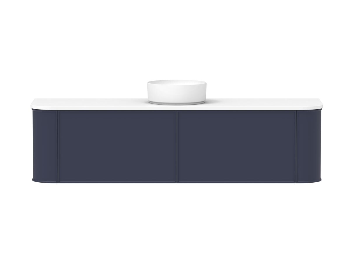 reece Kado Era Double Curve All Drawer 1800mm Wall Hung Vanity with Centre Basin 20mm Caesarstone Mineral Top