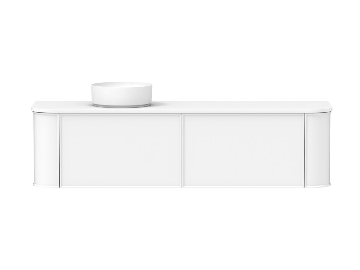 reece Kado Era Double Curve All Drawer 1800mm Wall Hung Vanity with Left Hand Basin 20mm Caesarstone Mineral Top
