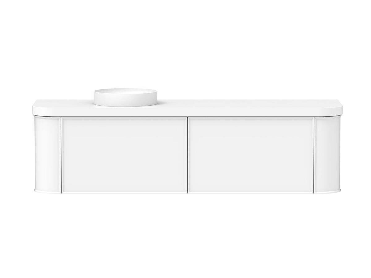 reece Kado Era Double Curve All Drawer 1800mm Wall Hung Vanity Left Hand Basin 50mm Durasein Top