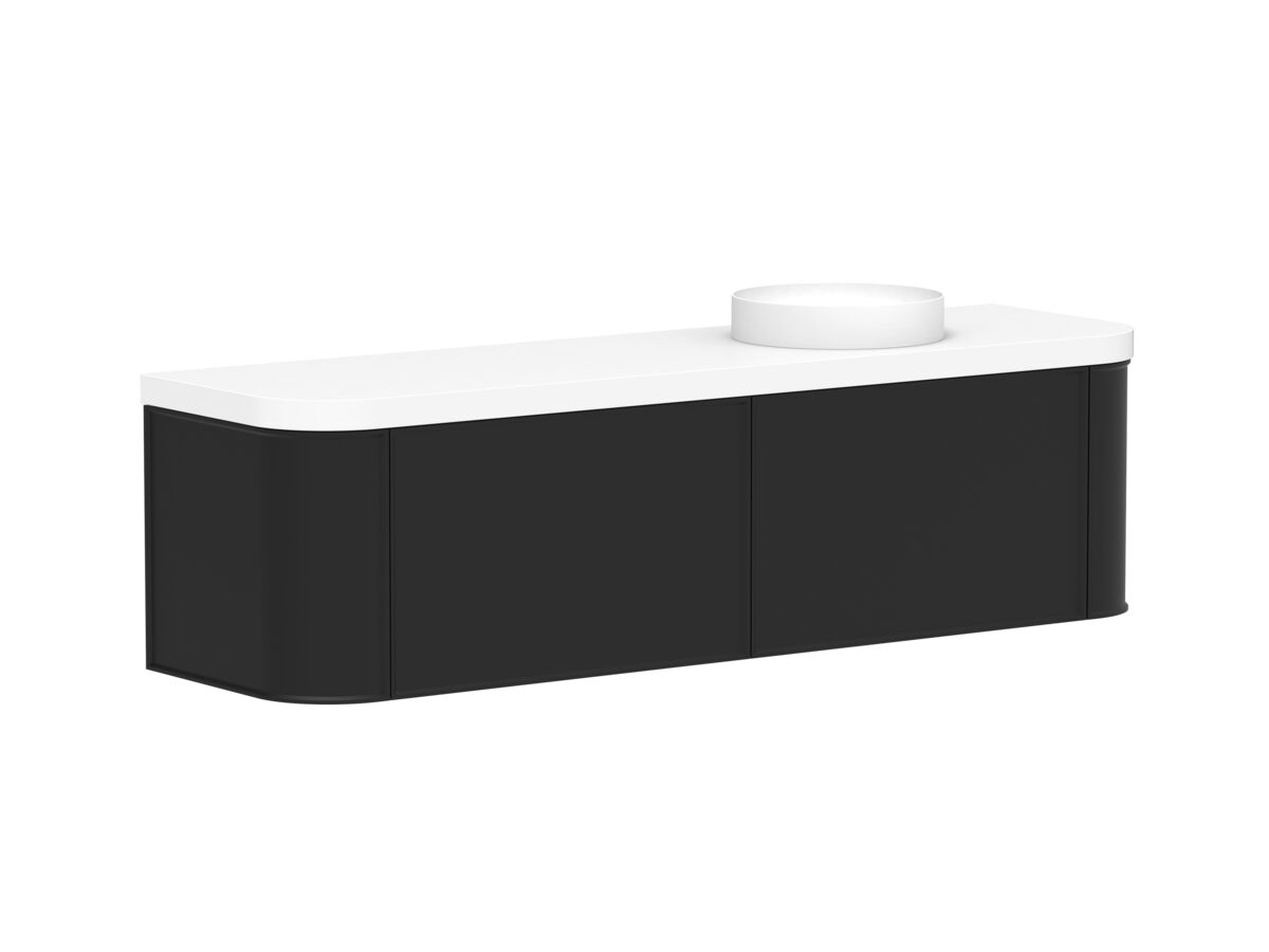Reece Kado Era Double Curve All Drawer 1800mm Wall Hung Vanity Right Hand Basin 50mm Durasein Top