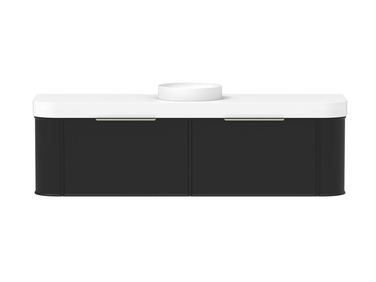 Reece Kado Era Double Curve All Drawer 1800mm Wall Hung Vanity Centre Basin 90mm Durasein Top