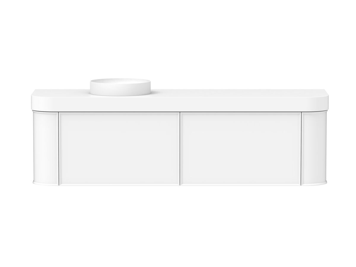 reece Kado Era Double Curve All Drawer 1800mm Wall Hung Vanity Left Hand Basin 90mm Durasein Top