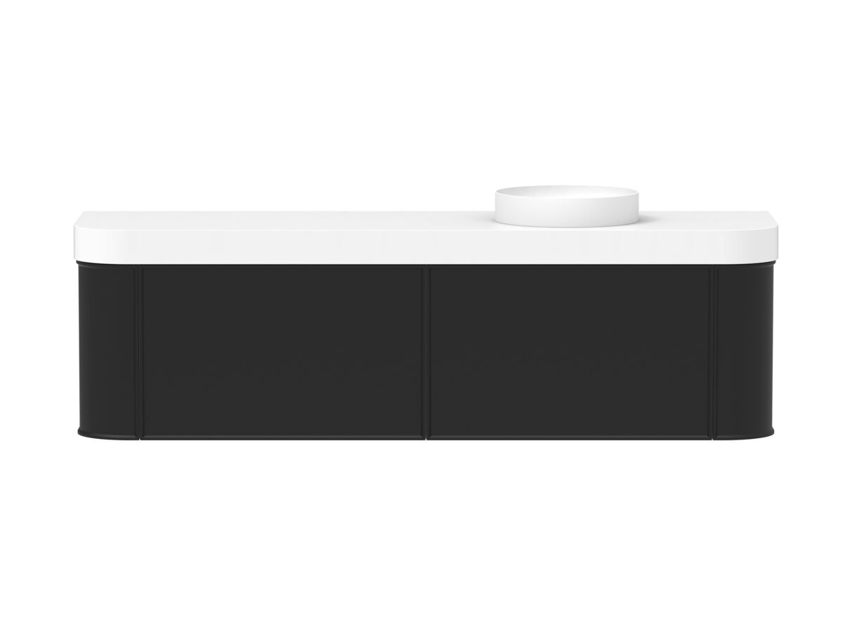 reece Kado Era Double Curve All Drawer 1800mm Wall Hung Vanity Right Hand Basin 90mm Durasein Top